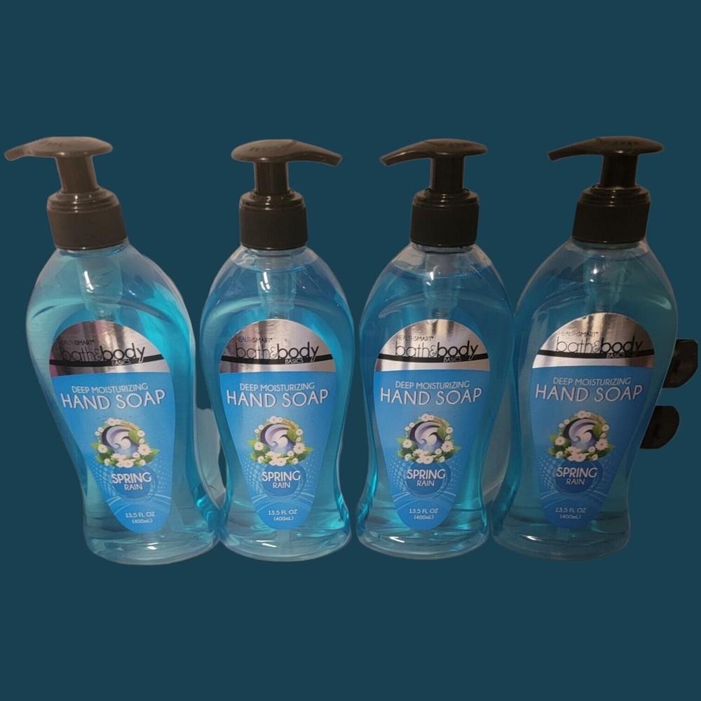 Spring Rain DEEP MOISTURIZING HAND SOAP 13.5‎ FL OZ X 4 Spring Rain